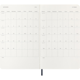 Kalender 12M Weekly Notebook 2026 Softcover Large Sapphire Blue in de groep Papier & Blokken / Kalenders en agenda's / 12 maanden agenda's bij Voorcrea (136114)