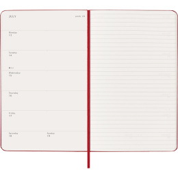 Kalender 12M Weekly Notebook 2026 Hardcover Large Red in de groep Papier & Blokken / Kalenders en agenda's / 12 maanden agenda's bij Voorcrea (136115)