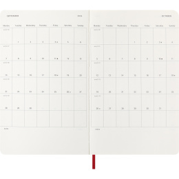 Kalender 12M Weekly Notebook 2026 Softcover Large Red in de groep Papier & Blokken / Kalenders en agenda's / 12 maanden agenda's bij Voorcrea (136116)