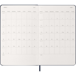 Kalender 12M Weekly Notebook 2026 Hardcover Large Sapphire Blue in de groep Papier & Blokken / Kalenders en agenda's / 12 maanden agenda's bij Voorcrea (136117)