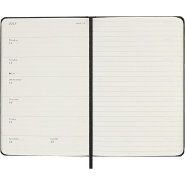Kalender 12M Weekly Notebook 2026 Hardcover Pocket Black in de groep Papier & Blokken / Kalenders en agenda's / 12 maanden agenda's bij Voorcrea (136118)