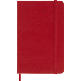 Kalender 12M Weekly Notebook 2026 Hardcover Pocket Red in de groep Papier & Blokken / Kalenders en agenda's / 12 maanden agenda's bij Voorcrea (136123)
