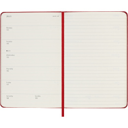 Kalender 12M Weekly Notebook 2026 Hardcover Pocket Red in de groep Papier & Blokken / Kalenders en agenda's / 12 maanden agenda's bij Voorcrea (136123)