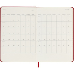 Kalender 12M Weekly Notebook 2026 Hardcover Pocket Red in de groep Papier & Blokken / Kalenders en agenda's / 12 maanden agenda's bij Voorcrea (136123)