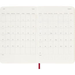 Kalender 12M Weekly Notebook 2026 Softcover Pocket Red in de groep Papier & Blokken / Kalenders en agenda's / 12 maanden agenda's bij Voorcrea (136124)