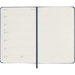 Kalender 12M Weekly Notebook 2026 Hardcover Pocket Sapphire Blue in de groep Papier & Blokken / Kalenders en agenda's / 12 maanden agenda's bij Voorcrea (136125)