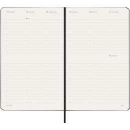 Kalender 12M Weekly Vertical 2026 Hardcover Large Black in de groep Papier & Blokken / Kalenders en agenda's / 12 maanden agenda's bij Voorcrea (136130)