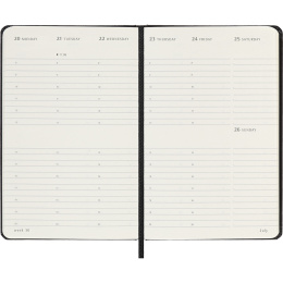 Kalender 12M Weekly Vertical 2026 Hardcover Pocket Black in de groep Papier & Blokken / Kalenders en agenda's / 12 maanden agenda's bij Voorcrea (136131)