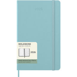 Kalender 12M Weekly Notebook 2026 Hardcover Large Aquamarine in de groep Papier & Blokken / Kalenders en agenda's / 12 maanden agenda's bij Voorcrea (136132)