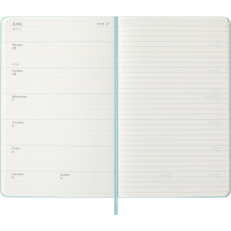 Kalender 12M Weekly Notebook 2026 Hardcover Large Aquamarine in de groep Papier & Blokken / Kalenders en agenda's / 12 maanden agenda's bij Voorcrea (136132)