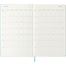Kalender 12M Weekly Notebook 2026 Hardcover Large Aquamarine in de groep Papier & Blokken / Kalenders en agenda's / 12 maanden agenda's bij Voorcrea (136132)