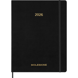 Kalender 12M Weekly Vertical 2026 Essential Softcover XXL Black in de groep Papier & Blokken / Kalenders en agenda's / 12 maanden agenda's bij Voorcrea (136134)