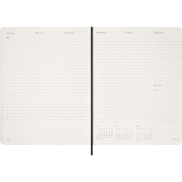 Kalender 12M Weekly Vertical 2026 Essential Softcover XXL Black in de groep Papier & Blokken / Kalenders en agenda's / 12 maanden agenda's bij Voorcrea (136134)
