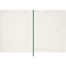 Kalender 12M Weekly Vertical 2026 Hardcover XXL Myrtle Green in de groep Papier & Blokken / Kalenders en agenda's / 12 maanden agenda's bij Voorcrea (136135)