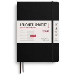 Kalender Weekly Planner & Notebook 2026 A5 Black in de groep Papier & Blokken / Kalenders en agenda's / 12 maanden agenda's bij Voorcrea (136217) Kalender Weekly Planner & Notebook 2026 A5 Black in de groep Papier & Blokken / Kalenders en agenda's / 12 maanden agenda's bij Voorcrea (136217)