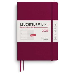 Kalender Weekly Planner & Notebook 2026 A5 Port Red in de groep Papier & Blokken / Kalenders en agenda's / 12 maanden agenda's bij Voorcrea (136220) Kalender Weekly Planner & Notebook 2026 A5 Port Red in de groep Papier & Blokken / Kalenders en agenda's / 12 maanden agenda's bij Voorcrea (136220)