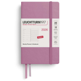 Kalender Weekly Planner & Notebook 2026 A6 Dusty Rose in de groep Papier & Blokken / Kalenders en agenda's / 12 maanden agenda's bij Voorcrea (136231)