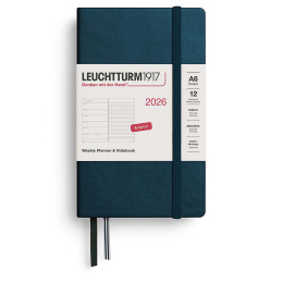 Kalender Weekly Planner & Notebook 2026 A6 Deep Sea in de groep Papier & Blokken / Kalenders en agenda's / 12 maanden agenda's bij Voorcrea (136236)