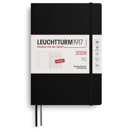 Kalender Weekly Planner & Notebook 2026 A5 Soft Cover Black in de groep Papier & Blokken / Kalenders en agenda's / 12 maanden agenda's bij Voorcrea (136238) Kalender Weekly Planner & Notebook 2026 A5 Soft Cover Black in de groep Papier & Blokken / Kalenders en agenda's / 12 maanden agenda's bij Voorcrea (136238)