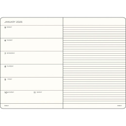 Kalender Weekly Planner & Notebook 2026 A5 Soft Cover Dusty Rose in de groep Papier & Blokken / Kalenders en agenda's / 12 maanden agenda's bij Voorcrea (136240)