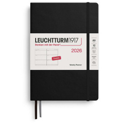 Kalender Weekly Planner 2026 A5 Black in de groep Papier & Blokken / Kalenders en agenda's / 12 maanden agenda's bij Voorcrea (136251)