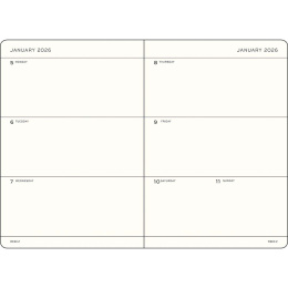 Kalender Weekly Planner 2026 A5 Forest Green in de groep Papier & Blokken / Kalenders en agenda's / 12 maanden agenda's bij Voorcrea (136256)