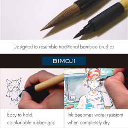 Bimoji Fude Brush Pen 5-set in de groep Pennen / Kunstenaarspotloden en -stiften / Brushpennen bij Voorcrea (136420)