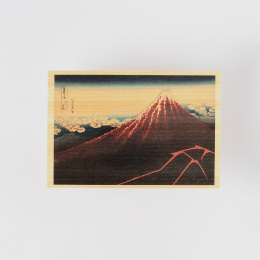 Ansichtkaart in Hinoki-hout – Hokusai ”Views of Mount Fuji” 6-delige set A in de groep Creëren & Hobby / Feestdagen en seizoenen / Kaarten en enveloppen bij Voorcrea (136592)