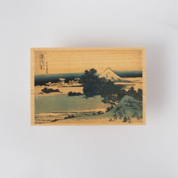 Ansichtkaart in Hinoki-hout – Hokusai ”Views of Mount Fuji” 6-delige set A in de groep Creëren & Hobby / Feestdagen en seizoenen / Kaarten en enveloppen bij Voorcrea (136592)