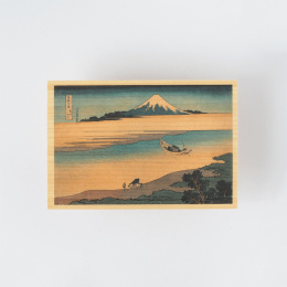 Ansichtkaart in Hinoki-hout – Hokusai ”Views of Mount Fuji” 6-delige set B in de groep Creëren & Hobby / Feestdagen en seizoenen / Kaarten en enveloppen bij Voorcrea (136593)