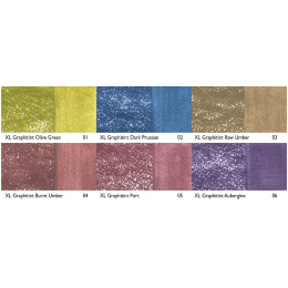 Graphitint XL Blocks Tin 6-set in de groep Kunstenaarsmateriaal / Krijt en potloden / Grafiet en potloden bij Voorcrea (136638)