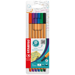 Point 88 Fineliner 6-pack in de groep Pennen / Schrijven / Fineliners bij Voorcrea (136790)