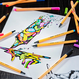 Point 88 Fineliner 8-pack in de groep Pennen / Schrijven / Fineliners bij Voorcrea (136795)