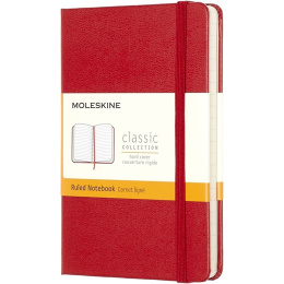 Classic Hard Cover Notebook Pocket Red in de groep Papier & Blokken / Schrijven en noteren / Notitieboeken bij Voorcrea (136819_r)