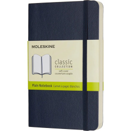 Classic Soft Cover Notebook Pocket Blue Ongelinieerd in de groep Papier & Blokken / Schrijven en noteren / Notitieboeken bij Voorcrea (136832)