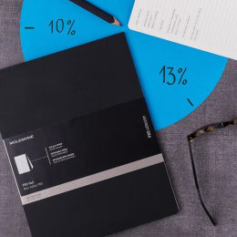 Pro Hard Cover Notebook XL Black Gelijnd in de groep Papier & Blokken / Schrijven en noteren / Notitieboeken bij Voorcrea (136836)