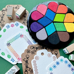 Stempelkussens Irodori Set Bouquet in de groep Creëren & Hobby / Hobbytoebehoren / Stempels bij Voorcrea (136890)