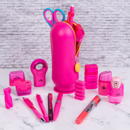 Pen Case Hoop Vacuum Neon Pink in de groep Kids / Kinderpotloden en -stiften / Pennendoos voor kinderen bij Voorcrea (136949)