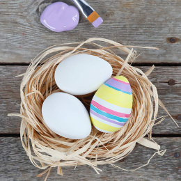 Eieren Witte 12-pack in de groep Creëren & Hobby / Feestdagen en seizoenen / Paasknutselen bij Voorcrea (136977)