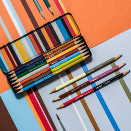 Bicolor Paul Smith 12‑set + penseel in de groep Pennen / Kunstenaarspotloden en -stiften / Aquarelpotloden bij Voorcrea (137004)