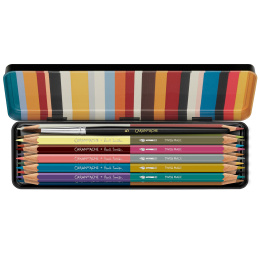 Bicolor Paul Smith 12‑set + penseel in de groep Pennen / Kunstenaarspotloden en -stiften / Aquarelpotloden bij Voorcrea (137004)