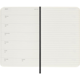 Kalender 18M WeekNote Soft Cover Pocket Black in de groep Papier & Blokken / Kalenders en agenda's / 18 maanden agenda's bij Voorcrea (137007)