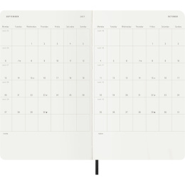 Kalender 18M WeekNote Soft Cover Large Black in de groep Papier & Blokken / Kalenders en agenda's / 18 maanden agenda's bij Voorcrea (137008)