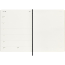 Kalender 18M WeekNote Soft Cover XL Black in de groep Papier & Blokken / Kalenders en agenda's / 18 maanden agenda's bij Voorcrea (137009)