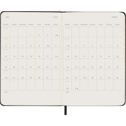 Kalender 18M WeekNote Hard Cover Pocket Black in de groep Papier & Blokken / Kalenders en agenda's / 18 maanden agenda's bij Voorcrea (137010)