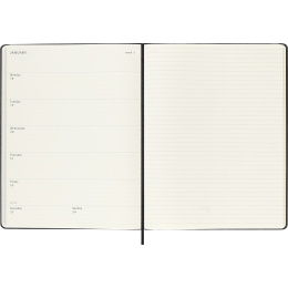 Kalender 18M WeekNote Hard Cover XL Black in de groep Papier & Blokken / Kalenders en agenda's / 18 maanden agenda's bij Voorcrea (137012)