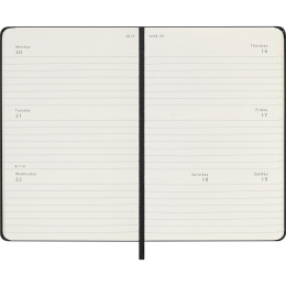 Kalender 18M Weekly Hard Cover Horisontell Pocket Black in de groep Papier & Blokken / Kalenders en agenda's / 18 maanden agenda's bij Voorcrea (137013)