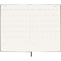 Kalender 18M Weekly Hard Cover Horisontell Large Black in de groep Papier & Blokken / Kalenders en agenda's / 18 maanden agenda's bij Voorcrea (137014)