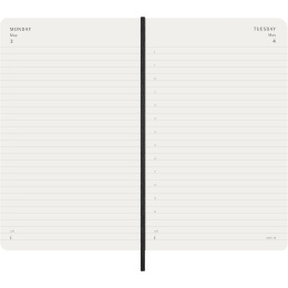 Kalender 18M Daily Soft Cover Large Black in de groep Papier & Blokken / Kalenders en agenda's / 18 maanden agenda's bij Voorcrea (137015)