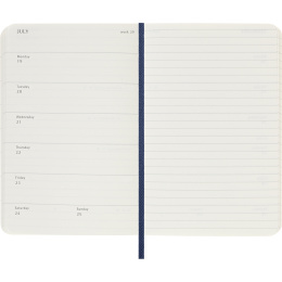 Kalender 18M WeekNote Soft Cover Pocket Sapphire Blue in de groep Papier & Blokken / Kalenders en agenda's / 18 maanden agenda's bij Voorcrea (137018)